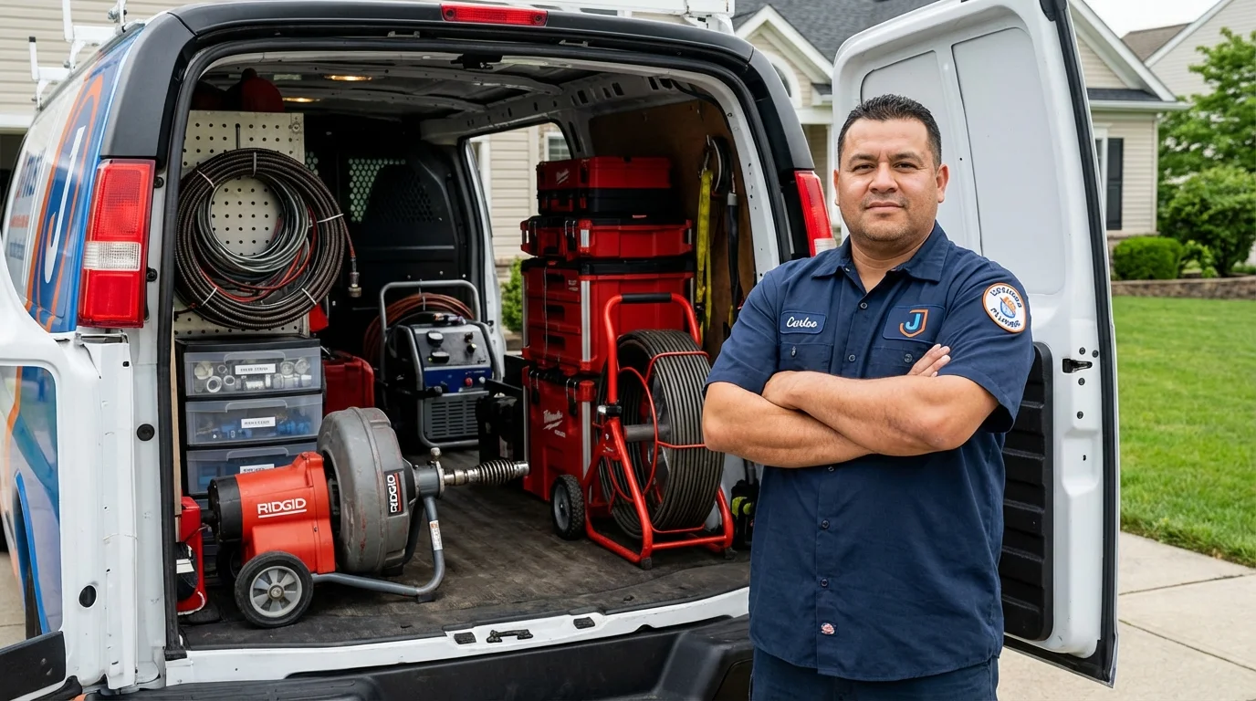 Professional drain cleaning equipment and Johns Plumbing LLC plumber in Snohomish