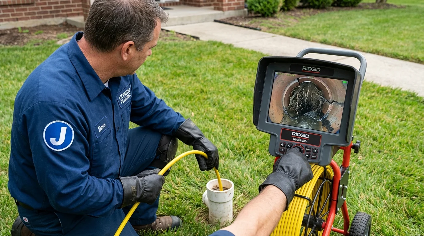 Sewer camera inspection being performed by Johns Plumbing LLC in Snohomish